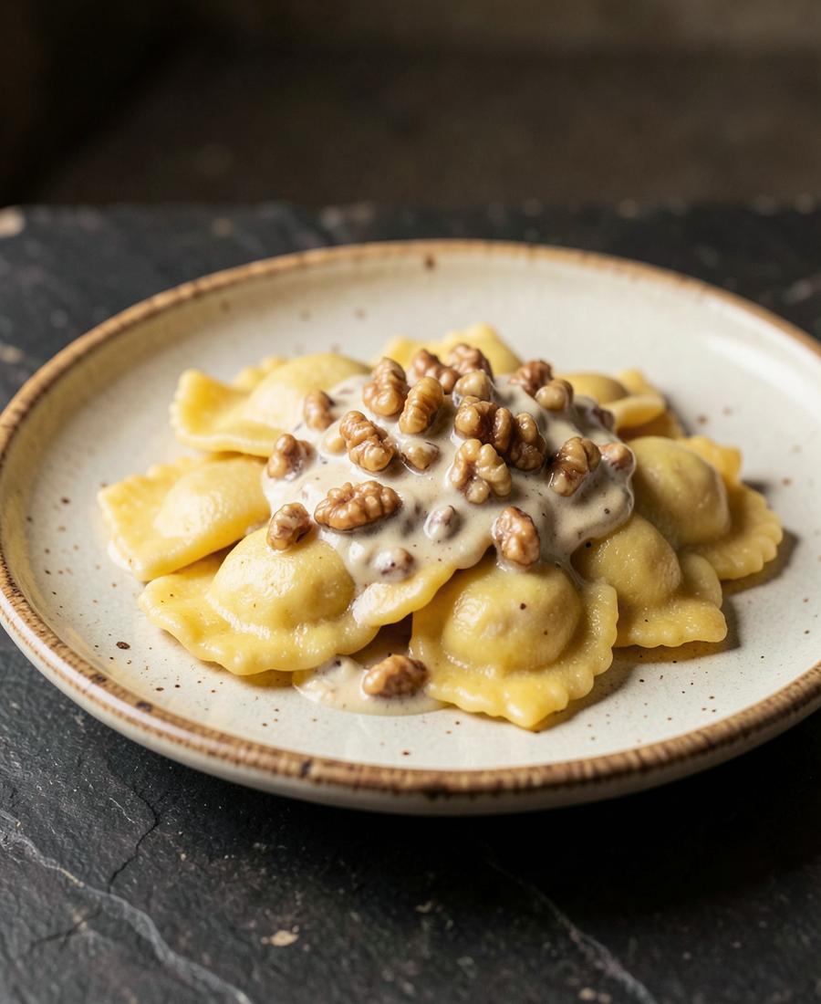 Pansotti in salsa di noci